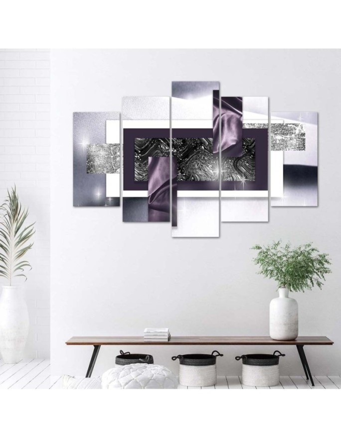 Artworks Purple 3D abstract Canvas painting for office wall.Buy now | FEEBY