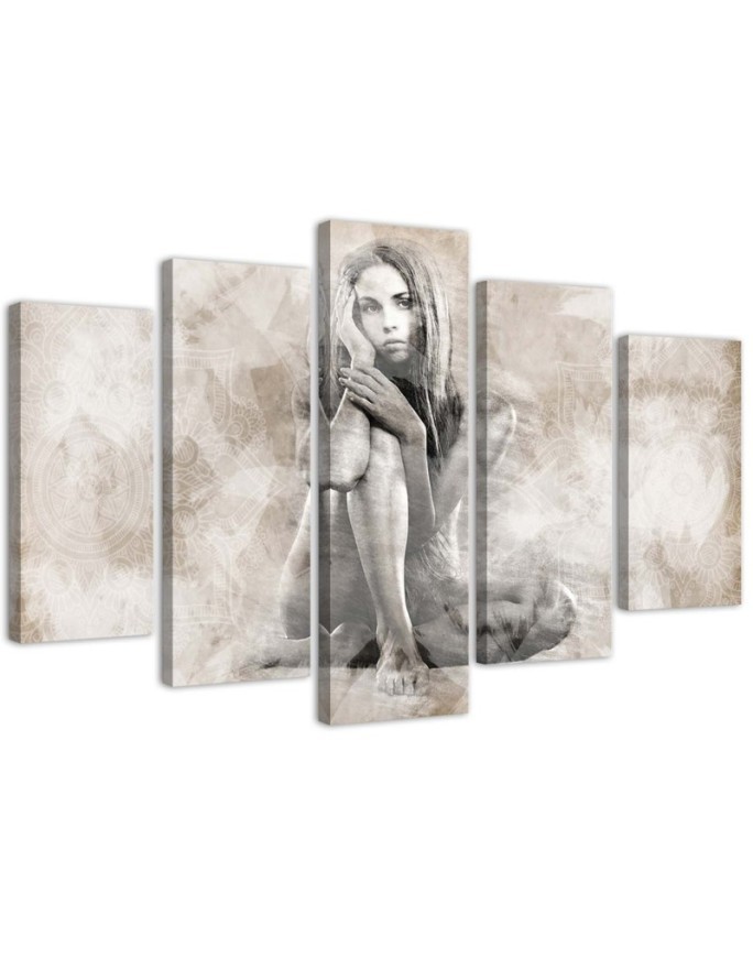 Nude of a woman wall art, canvas prints for bedroom | FEEBY