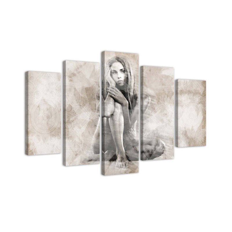 Nude of a woman wall art, canvas prints for bedroom | FEEBY