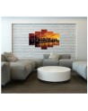Brooklyn Bridge Manhattan at sunset painting for wall | FEEBY