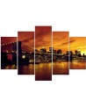 Brooklyn Bridge Manhattan at sunset painting for wall | FEEBY