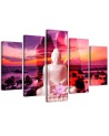 Printed painting 5 piece canvas Buddha on the background of the ocean | FEEBY