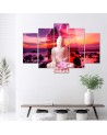 Printed painting 5 piece canvas Buddha on the background of the ocean | FEEBY