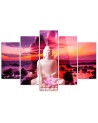 Printed painting 5 piece canvas Buddha on the background of the ocean | FEEBY