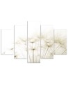 Dandelion beige canvas prints for living room wall | FEEBY