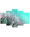 Turquoise Dandelion canvas wall art for bedroom, living room | FEEBY