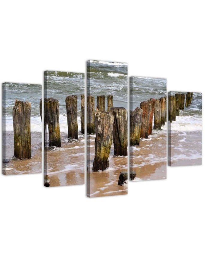 Canvas prints Waves on the beach for living room for wall | FEEBY