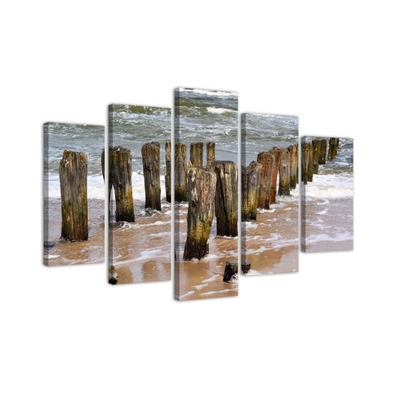 Canvas prints Waves on the beach for living room for wall | FEEBY