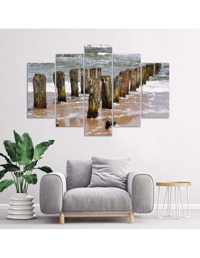 Canvas prints Waves on the beach for living room for wall | FEEBY