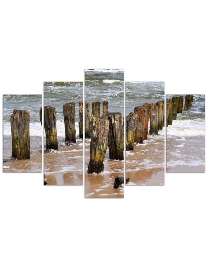 Canvas prints Waves on the beach for living room for wall | FEEBY