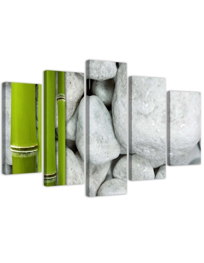 Wall art decor Zen composition with stones and bamboo for wall | FEEBY