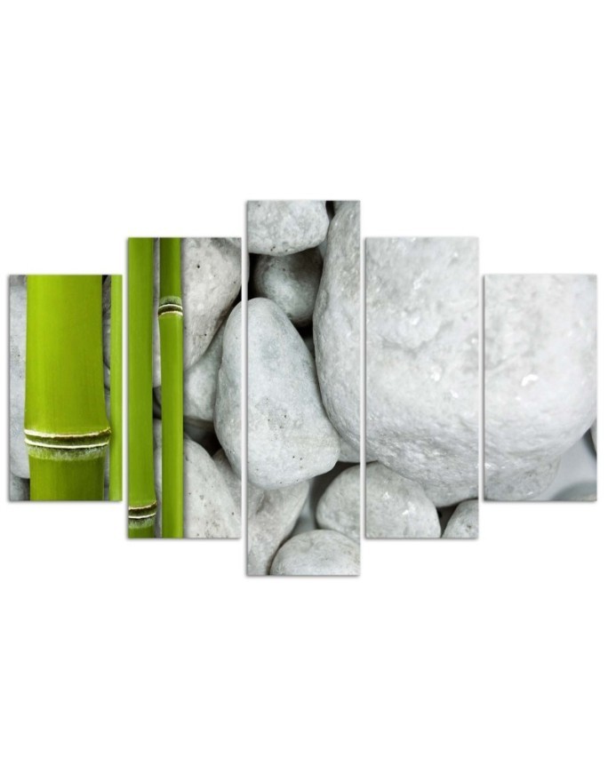 Wall art decor Zen composition with stones and bamboo for wall | FEEBY