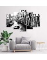 Canvas prints Venice canal for office black and white | FEEBY