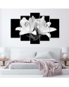 White lilies Canvas painting for living room for the wall | FEEBY