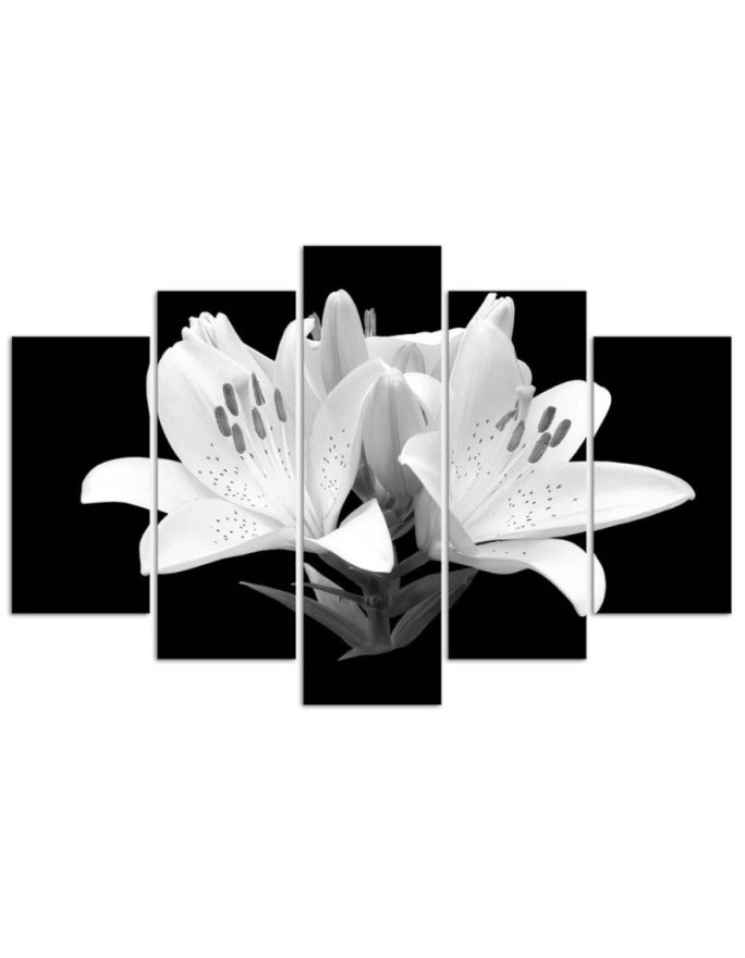 White lilies Canvas painting for living room for the wall | FEEBY