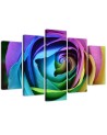 Colourful rose wall art painting for living room, bedroom | FEEBY