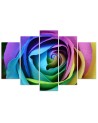 Colourful rose wall art painting for living room, bedroom | FEEBY