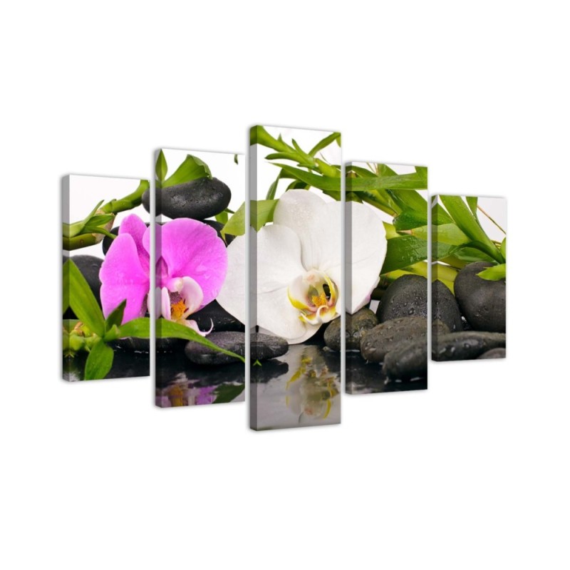 Canvas print Zen flower composition for living room | FEEBY