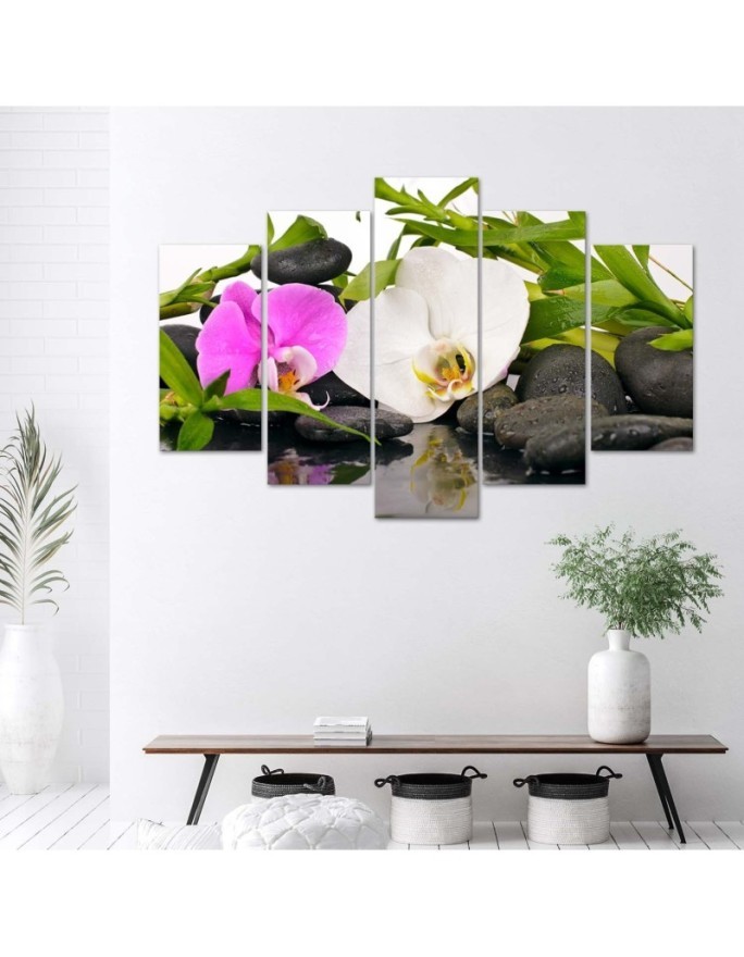 Canvas print Zen flower composition for living room | FEEBY