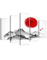 Canvas print Japan mountains sun printed on canvas | FEEBY