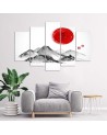 Canvas print Japan mountains sun printed on canvas | FEEBY