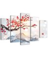 Multi-panel Canvas painting Cherry blossom tree for living room | FEEBY