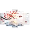 Multi-panel Canvas painting Cherry blossom tree for living room | FEEBY