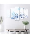 Pictures on Canvas Turquoise Dandelion for bedroom, dining room for wall | FEEBY