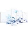 Pictures on Canvas Turquoise Dandelion for bedroom, dining room for wall | FEEBY