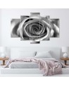 Rose flower black and white Canvas painting for living room wall | FEEBY