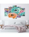 Canvas print Flower composition abstract for living room wall | FEEBY