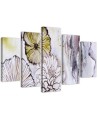 Canvas print Hand-painted flowers for room wall | FEEBY