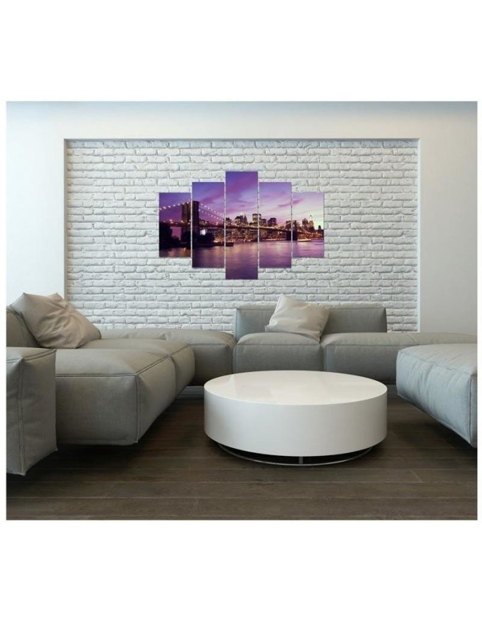 Canvas print printed on canvas Manhattan at sunset | FEEBY