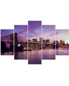 Canvas print printed on canvas Manhattan at sunset | FEEBY