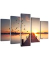 Canvas print modern Walk on the pier for wall | FEEBY
