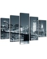 Brooklyn Bridge black and white painting for living room, office | FEEBY