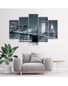 Brooklyn Bridge black and white painting for living room, office | FEEBY