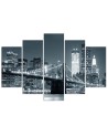 Brooklyn Bridge black and white painting for living room, office | FEEBY