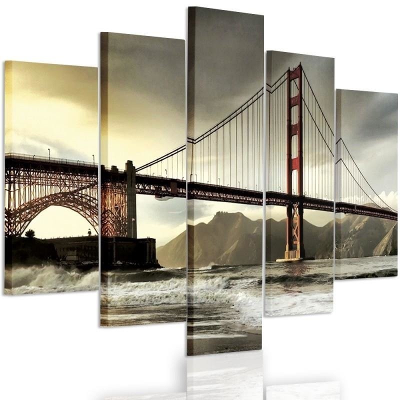 Canvas print Bridge over the river New York for living room | FEEBY