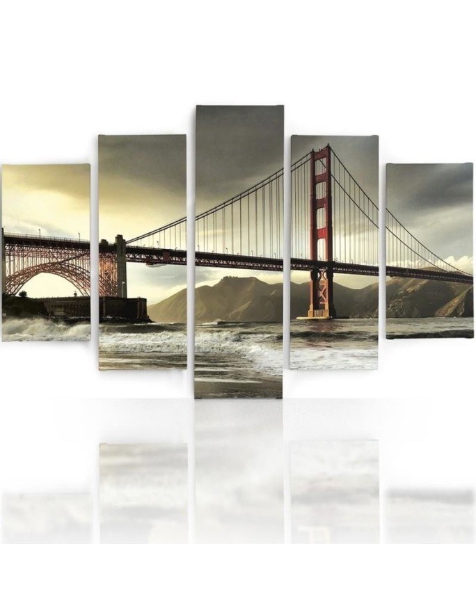 Canvas print Bridge over the river New York for living room | FEEBY