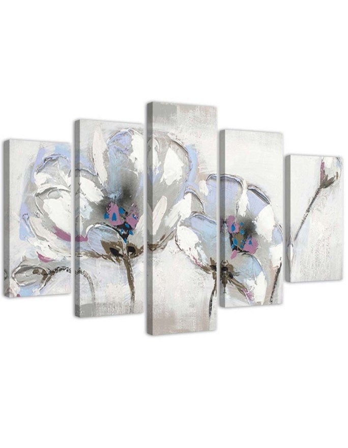 Canvas print Painted flowers for living room, bedroom for wall | FEEBY