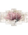 5 Piece Canvas print Pastel vintage flower for bedroom for wall | FEEBY