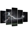 Canvas print Footballer on wet turf for children's room | FEEBY