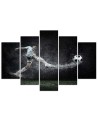 Canvas print Footballer on wet turf for children's room | FEEBY