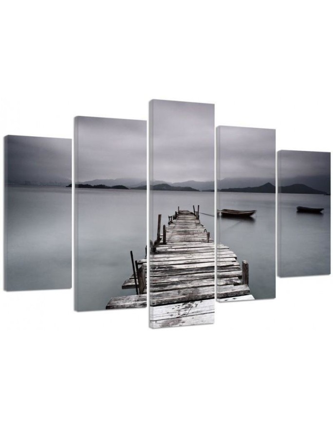 Canvas print Pier Lake landscape for living room for wall | FEEBY