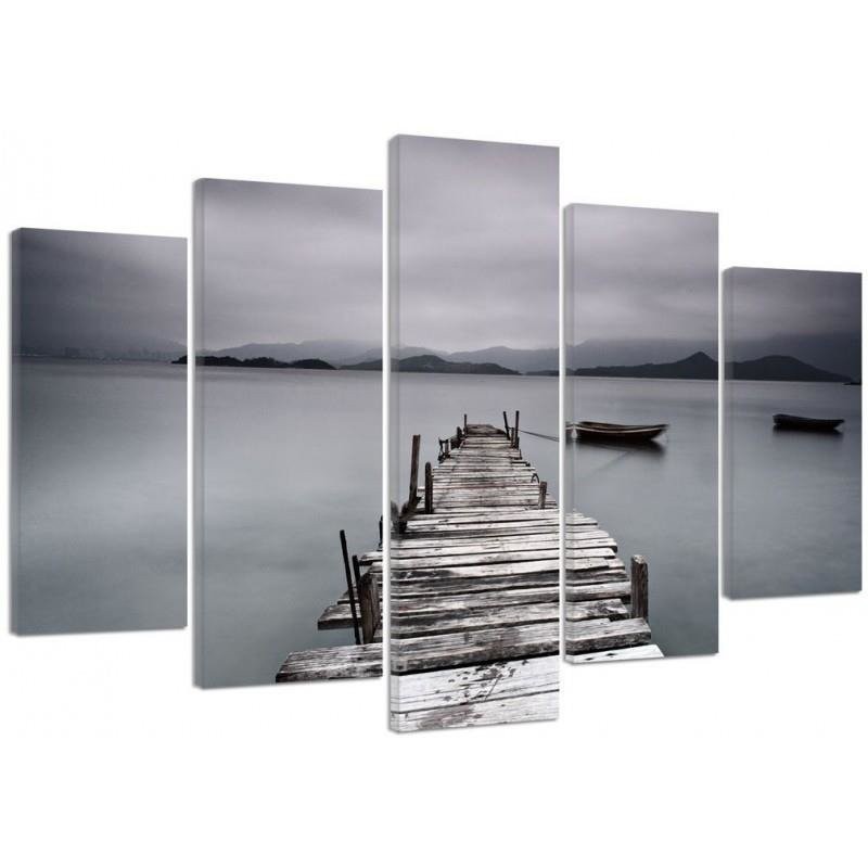 Canvas print Pier Lake landscape for living room for wall | FEEBY