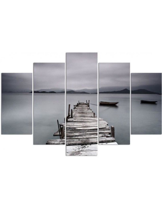 Canvas print Pier Lake landscape for living room for wall | FEEBY
