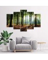 Canvas print modern Sunshine in the forest for office, living room | FEEBY