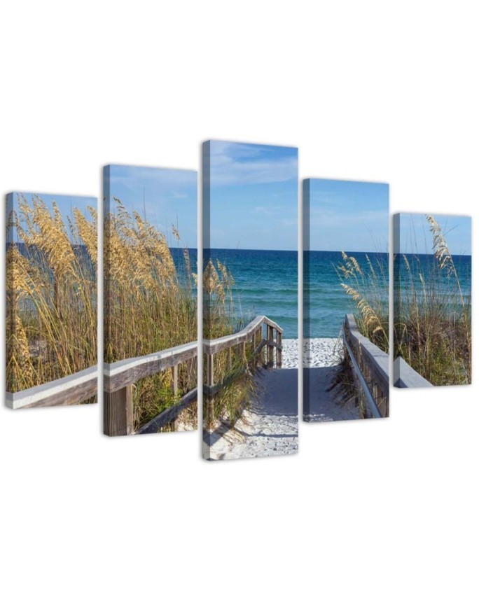 Wall art painting Descent to the beach view | FEEBY