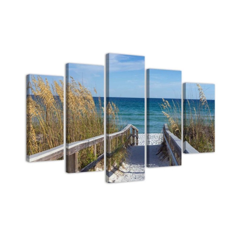 Wall art painting Descent to the beach view | FEEBY